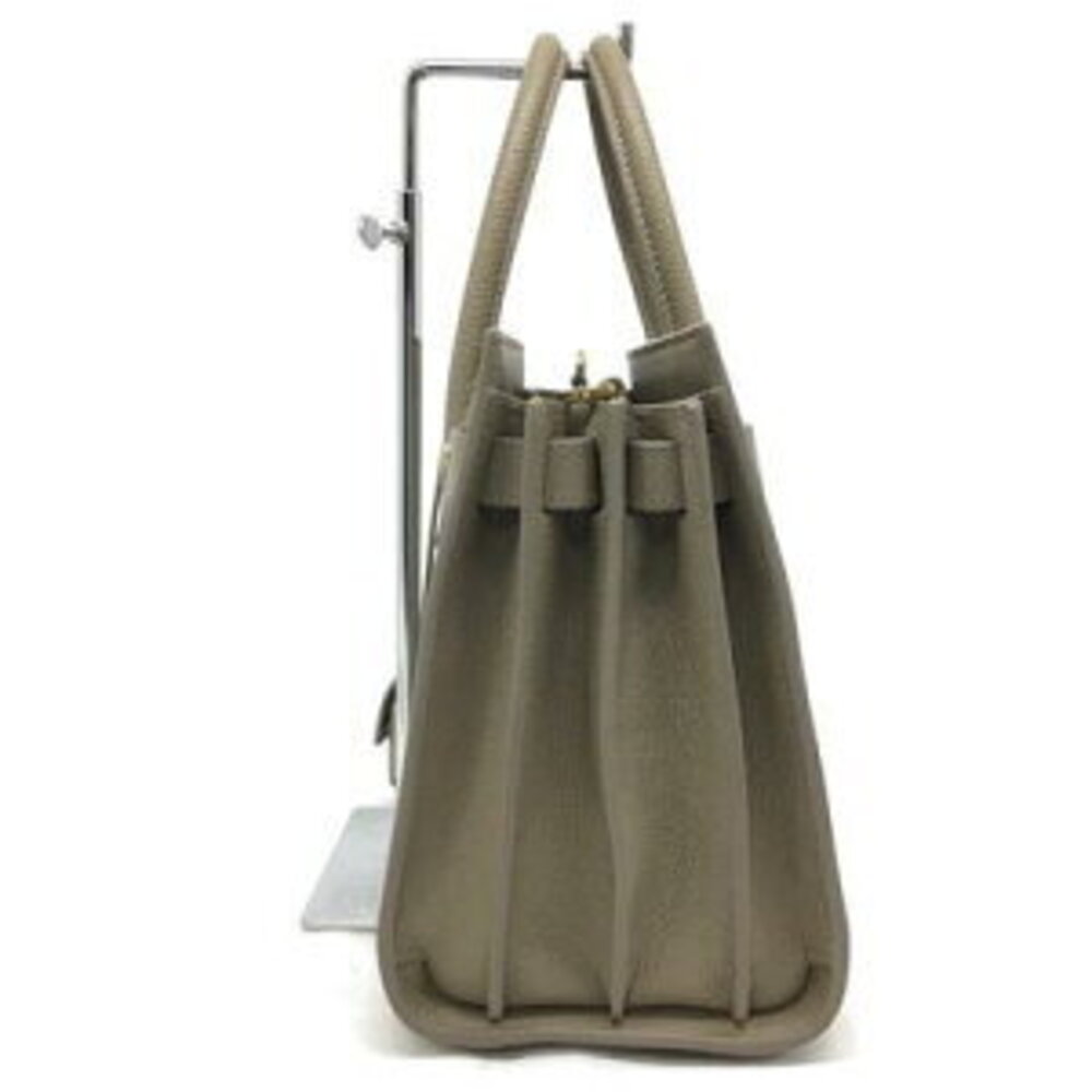 SAINT LAURENT Sac de Jour Soft Baby Leather Greige Gray Bag - Picture 3 of 9